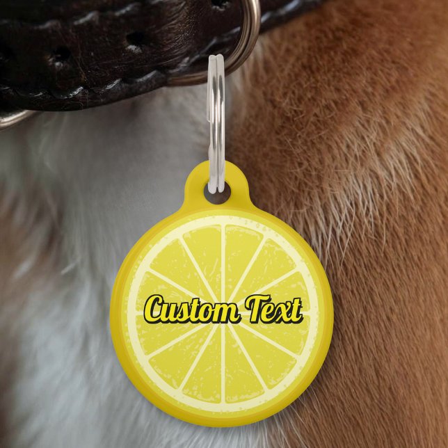 Médaillon Pour Animaux Tranche de citron (Créateur téléchargé)