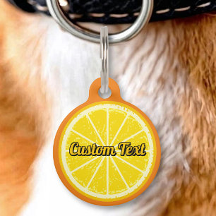 Médaillon Pour Animaux Tranche d'orange