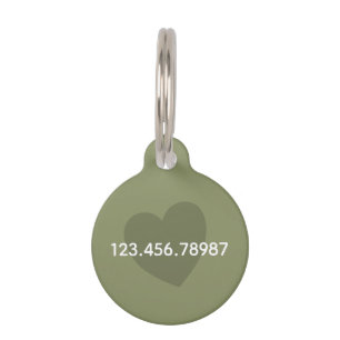 Médaillon Pour Animaux Trend Color - Reed Green Heart Pet ID balise