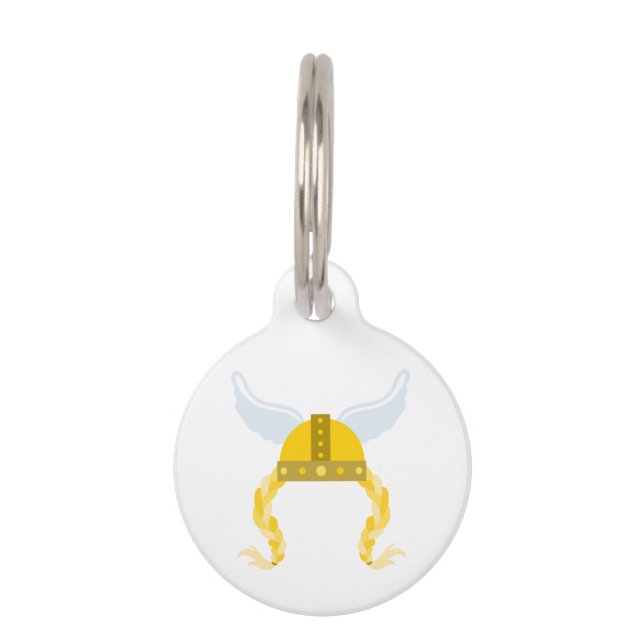 Médaillon Pour Animaux Tresses de casque viking (Devant)