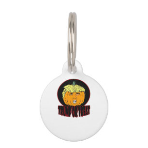 Médaillon Pour Animaux Trumpkin Ou Treat Halloween Trumpkin Trump Trick O