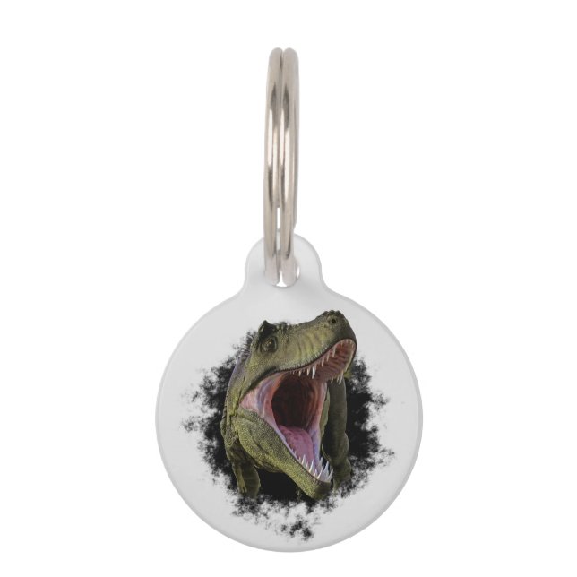 Médaillon Pour Animaux Tyrannosaurus Dinosaur Chien de compagnie Chat ID  (Devant)