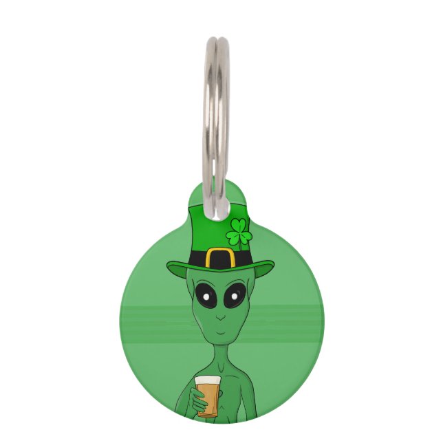 Médaillon Pour Animaux Un Alien de St. Patrick (Devant)