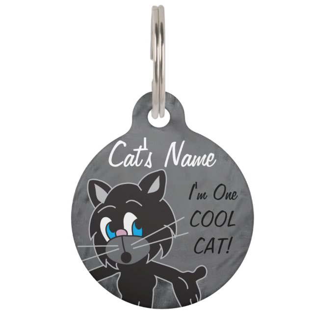 Médaillon Pour Animaux Un chat Cool (Devant)