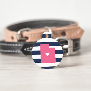 Médaillon Pour Animaux Utah Heart