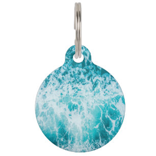 Médaillon Pour Animaux Vagues tropicales de l'océan bleu