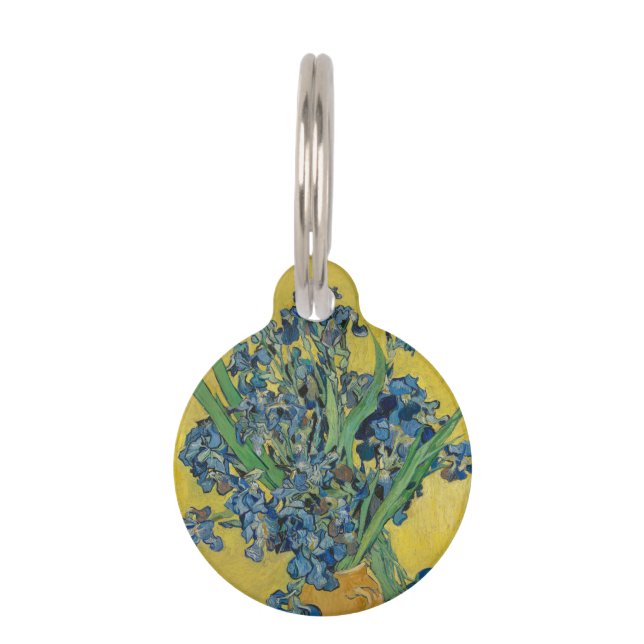 Médaillon Pour Animaux Vase Van Gogh avec Iris Classic Impressionnisme (Devant)