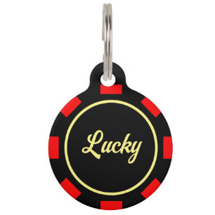 Médaillon Pour Animaux Vegas Poker marque de jeton pour chiens et chats