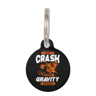 Médaillon Pour Animaux Vérifications aléatoires de gravité - Motocross et