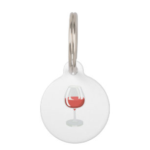 Médaillon Pour Animaux Verre de vin