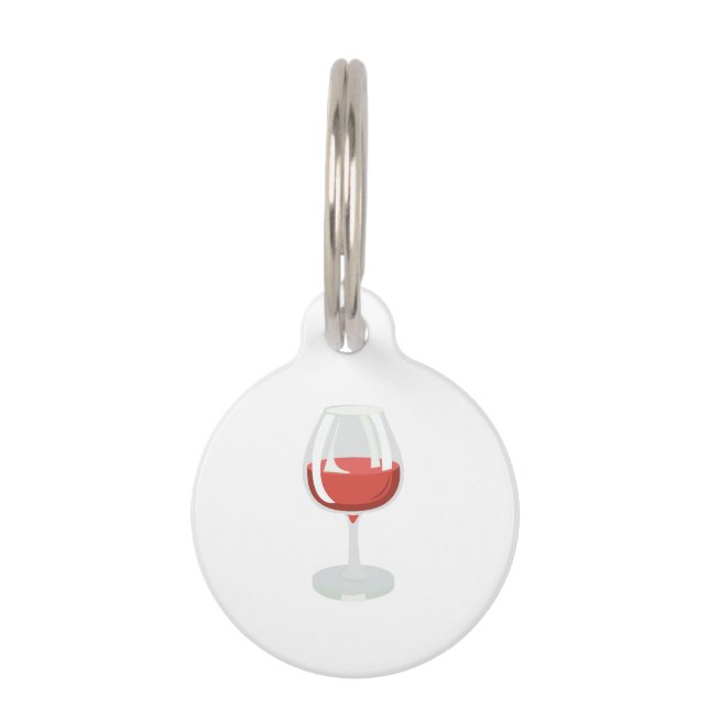 Médaillon Pour Animaux Verre de vin (Devant)
