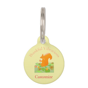 Médaillon Pour Animaux Vibes de remerciement écureuil Thunder_Cove