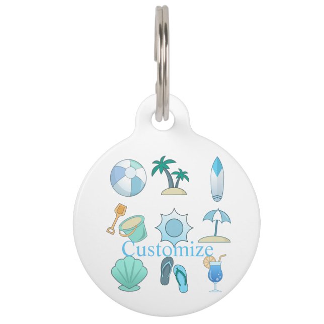 Médaillon Pour Animaux Vie sur la plage Thunder_Cove (Devant)