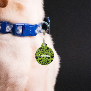 Médaillon Pour Animaux Vignes noir plante