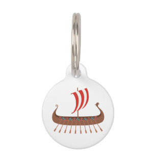 Médaillon Pour Animaux Viking Ship