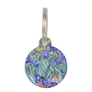 Médaillon Pour Animaux Vincent Van Gogh Irises Floral Vintage Fine Art