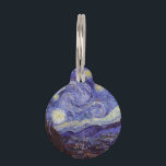 Médaillon Pour Animaux Vincent Van Gogh Starry Nuit Vintage Art<br><div class="desc">Vincent van Gogh Starry Night Art Peinture Starry Night est un tableau de l'artiste post-impressionniste néerlandais Vincent van Gogh. Le ciel bleu de la nuit est rempli de nuages tourbillonnants, d'étoiles et d'une lune brillante croissant. La Nuit étoilée est la seule nocturne de la série de vues depuis la fenêtre...</div>