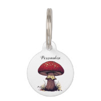 Vintage roux champignon Chien Chat Blanc animal