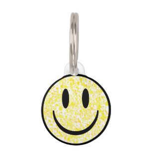 Médaillon Pour Animaux Visage Souriant Éclaboussé