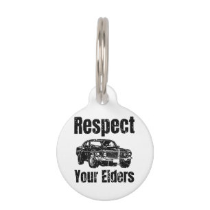 Médaillon Pour Animaux Voiture amusante - Respect Vintage Vos Aînés Class