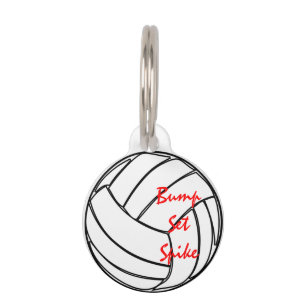 Médaillon Pour Animaux Volleyball réglé de transitoire de bosse