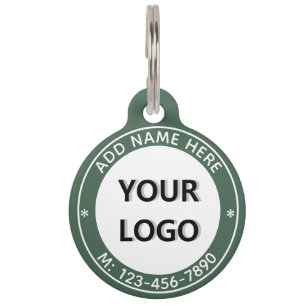 Médaillon Pour Animaux Votre logo de plaque d'identité pour animaux de co