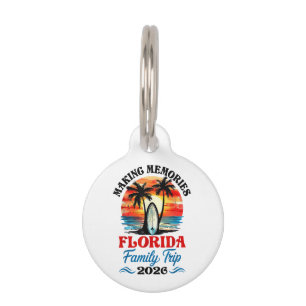 Médaillon Pour Animaux Voyage de vacances en famille en Floride vintage 2