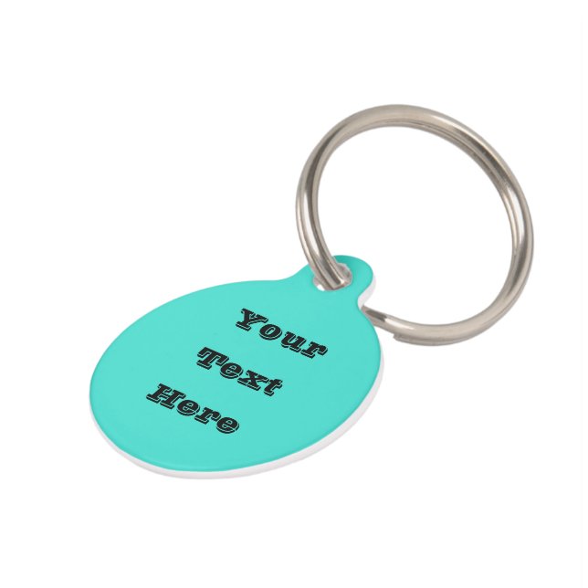 Médaillon Pour Animaux Vrai bleu turquoise bleu vert Sud-ouest couleur so (Côté )