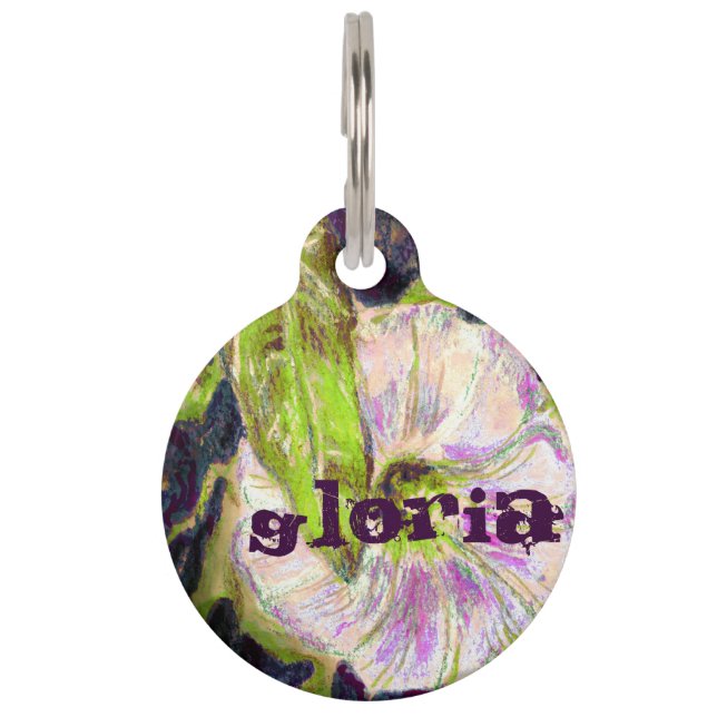 Médaillon Pour Animaux Wild Morning Glory par Alexandra Cook (Devant)