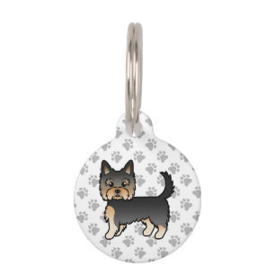 Médaillon Pour Animaux Yorkshire Terrier Chien & Animal de Compagnie Noir