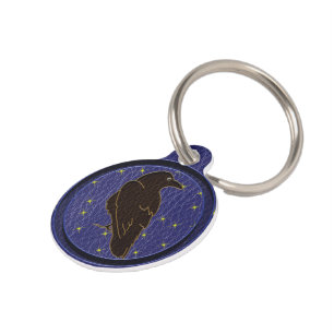 Médaillon Pour Animaux Zodiaque simili cuir Raven de Natif américain