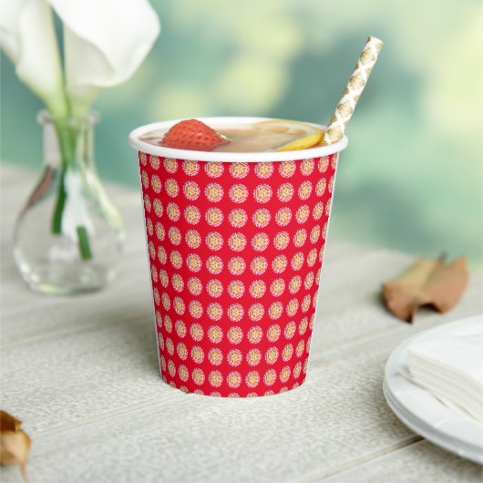 Medaillon Red Paper Cup Papieren Bekers (Insitu)