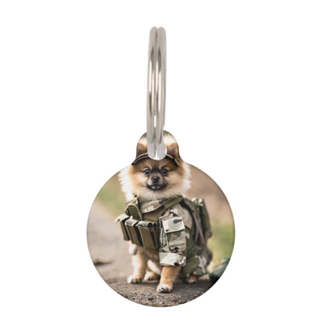 Médaillon rond pour animaux (Devant)