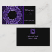 Médaillon violet Carte de visite (Devant / Derrière)