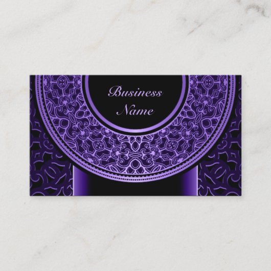 Médaillon violet Carte de visite 3 (Devant)