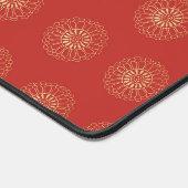 Médaillons de fleurs de Zinnia dorées rouges (Coin)