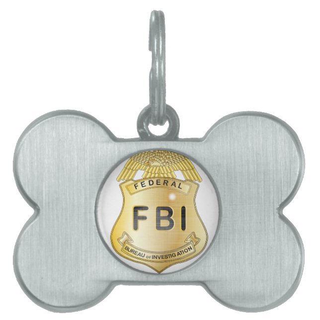 Médaillons Pour Animaux Domestiques Badge du FBI (Devant)