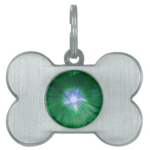 Médaillons Pour Animaux Domestiques Balise Hollyhock Flower Gorgeous Green Pet