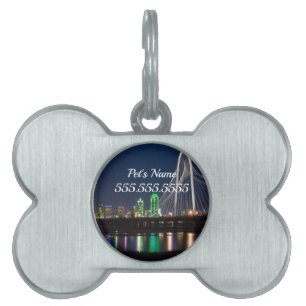 Médaillons Pour Animaux Domestiques Balise ID animal de compagnie Dallas Bridge View