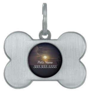 Médaillons Pour Animaux Domestiques Balise Moon Silhouette Pet