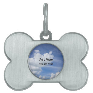 Médaillons Pour Animaux Domestiques Balise Nom de l'animal de compagnie Cumulus Puffs