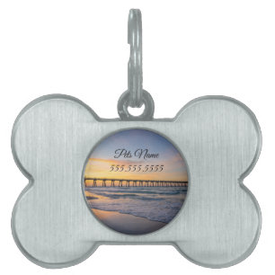Médaillons Pour Animaux Domestiques Balise Pensacola Pier Shoreline Sunrise Pet