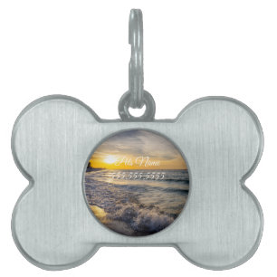 Médaillons Pour Animaux Domestiques Balise Pensacola Splashing Waves Sunrise Pet