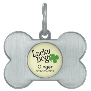 Médaillons Pour Animaux Domestiques balise personnalisable Lucky Dog