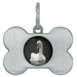 Médaillons Pour Animaux Domestiques Balise pour animal de compagnie de cygne blanc