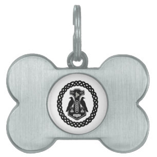 Médaillons Pour Animaux Domestiques Balise Thor's Hammer in Celtic Knot Cercle Chien