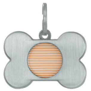 Médaillons Pour Animaux Domestiques Bandes horizontales orange