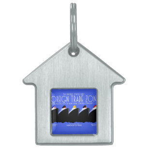 Médaillons Pour Animaux Domestiques Bateaux de croisière Poster vintage Ocean Liner