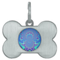Beau Cyan bleu moderne batik Kaleidoscope Art