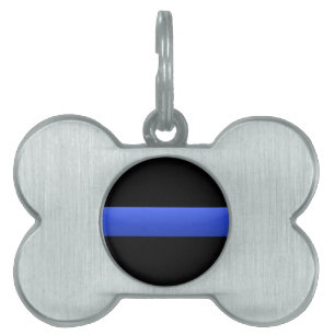 Médaillons Pour Animaux Domestiques Blue Line mince